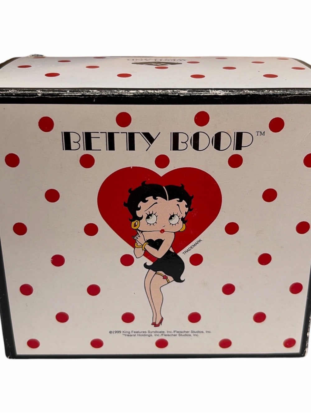 🔥 1999 Betty Boop Figurine Red Glitter Dress Black High Heel Shoe Box🔥